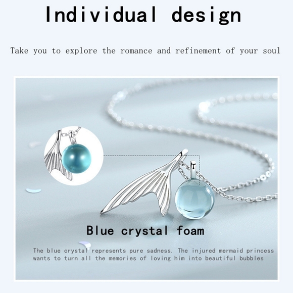 Mermaid Tears 925 Silver Necklace - Picture 3 of 4